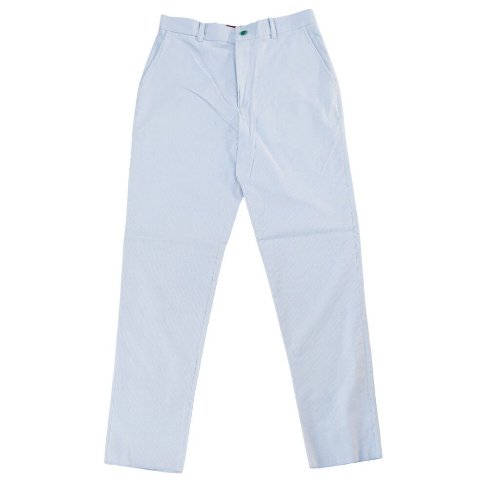 Mens 32 Sky Blue Corduroy Pants Fine Wale Cotton Flat Front Dress Trousers NWT